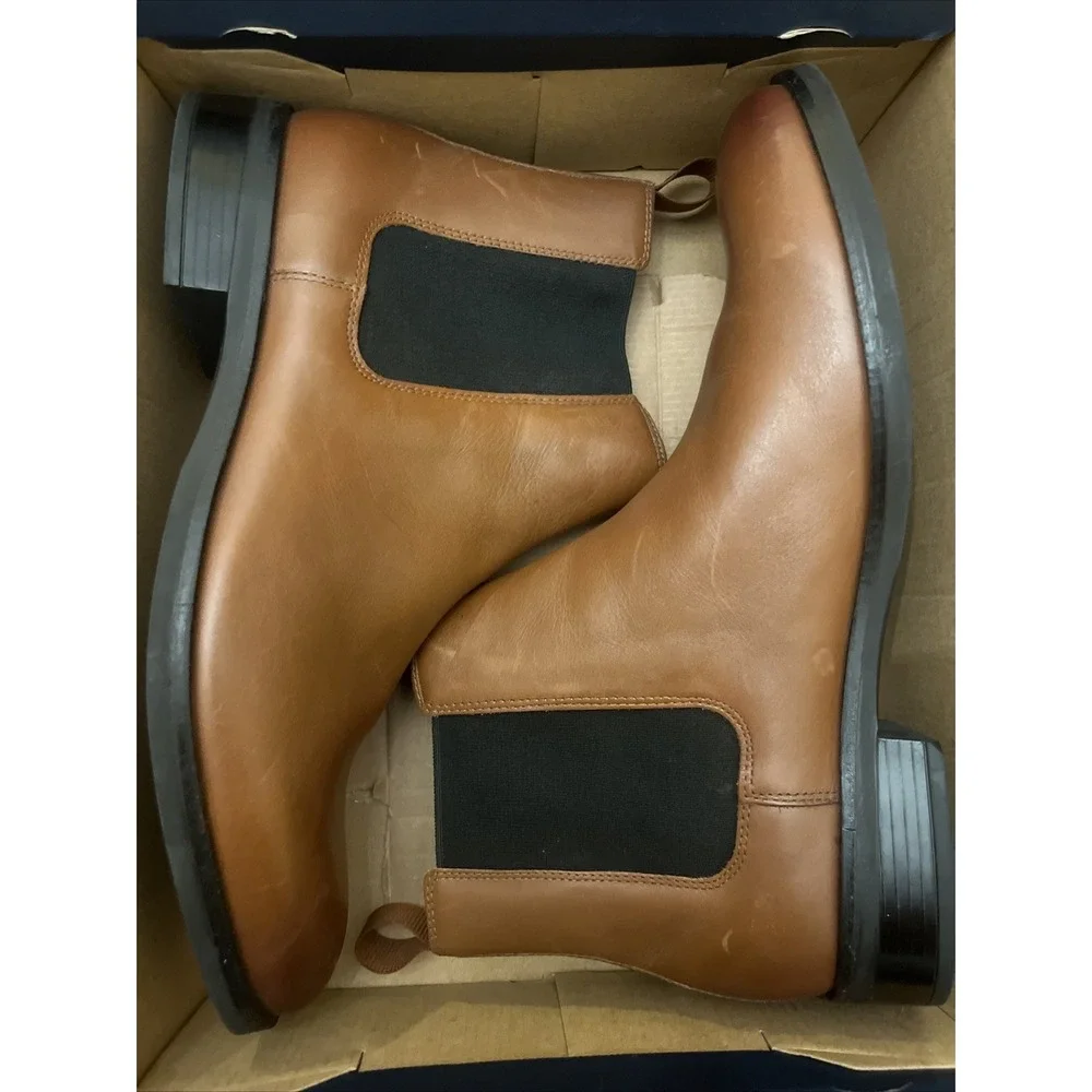 Cole Haan Men's Grand+ British Leather Chelsea Boots C37859 Brown Size 10.5